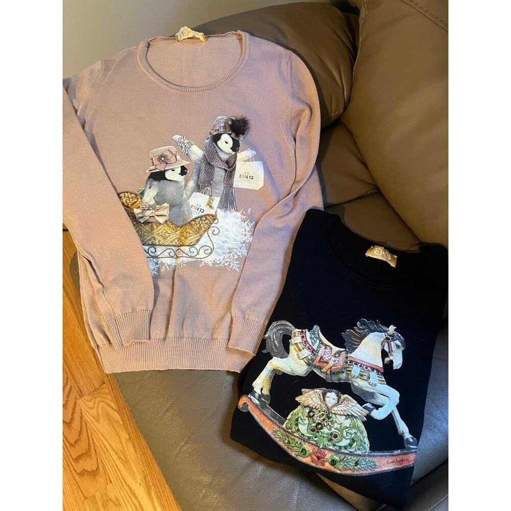 EAN 13 women’s wool sweater lot of 2 made in Italy